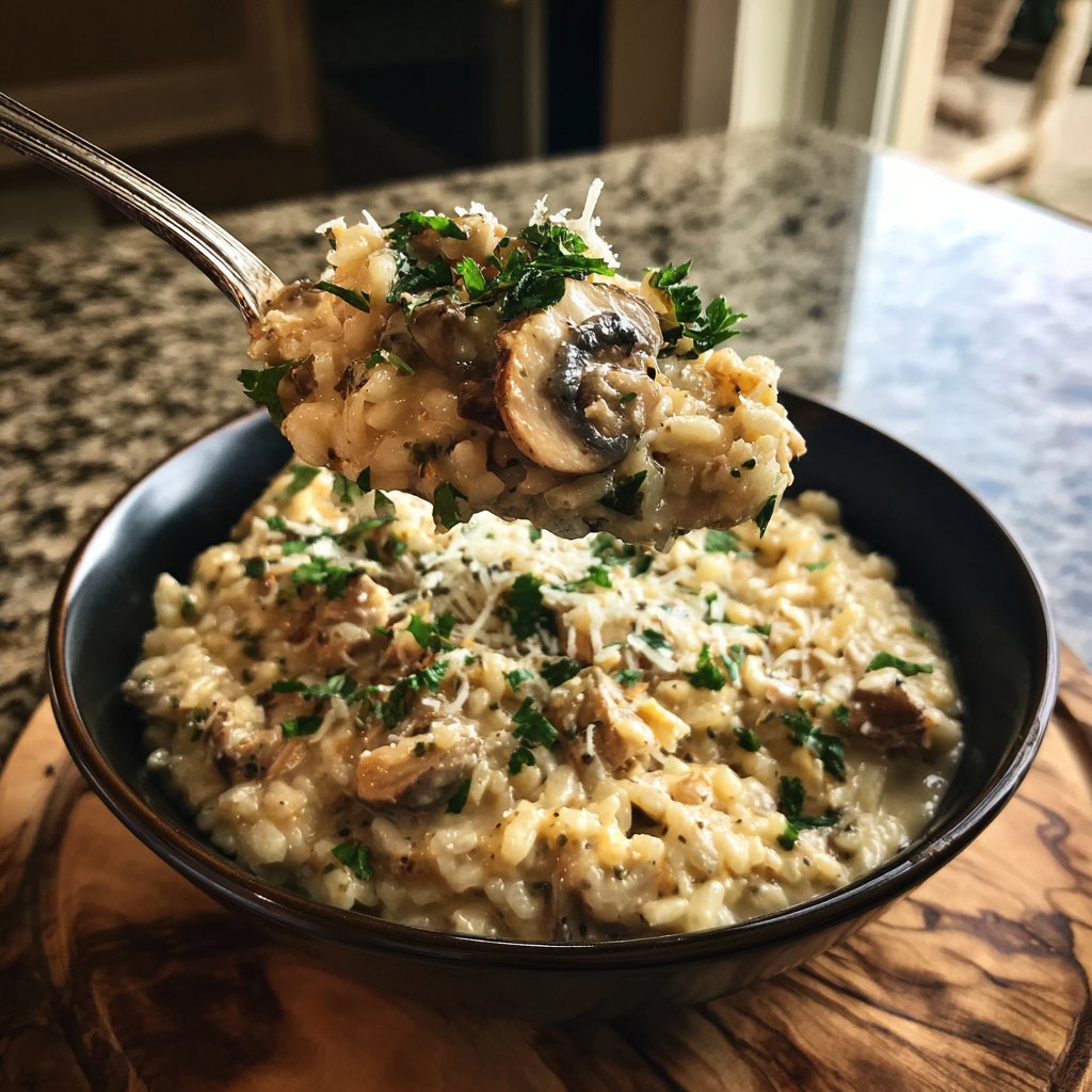 Creamy Ground Turkey Risotto