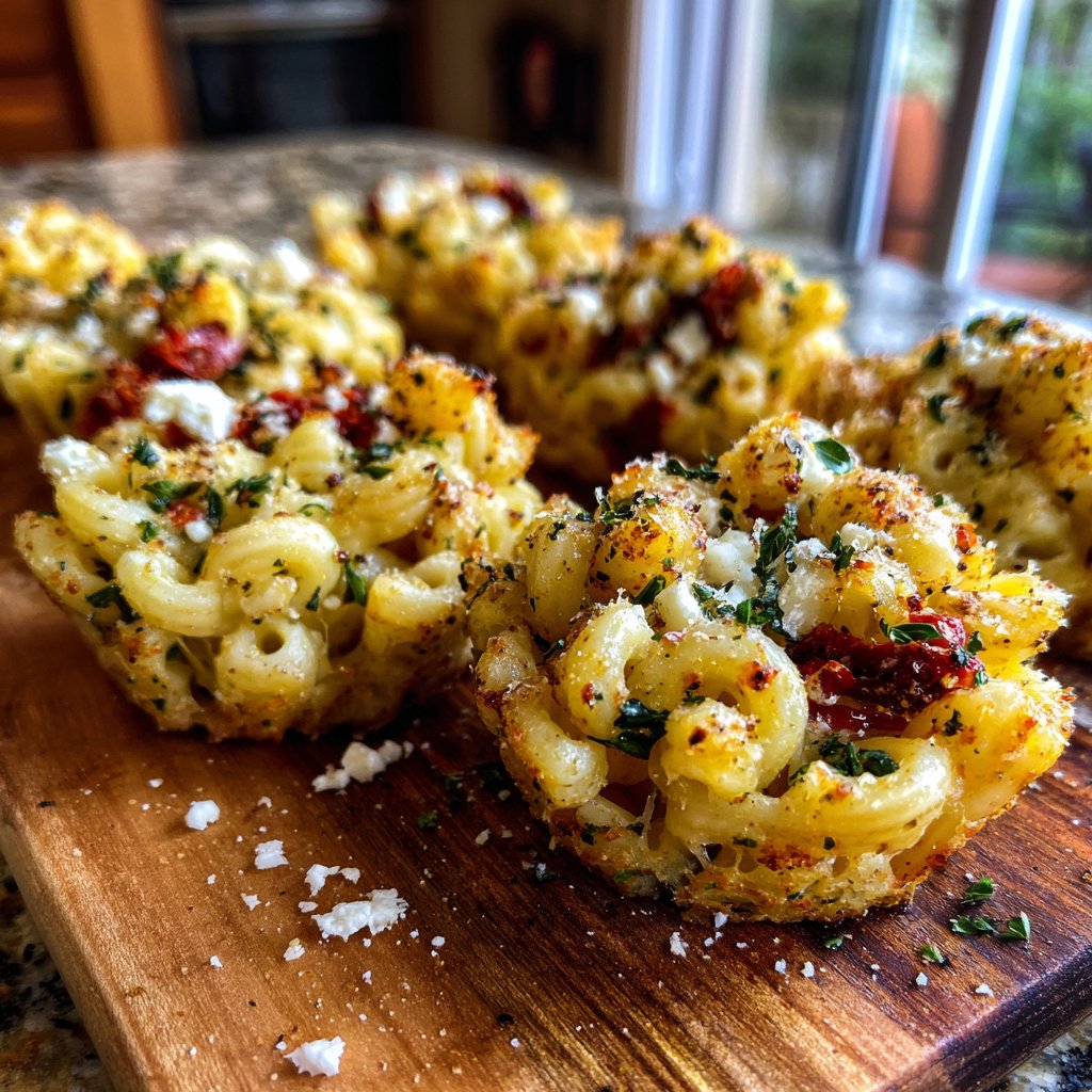 Mediterranean Veggie Pasta Bites