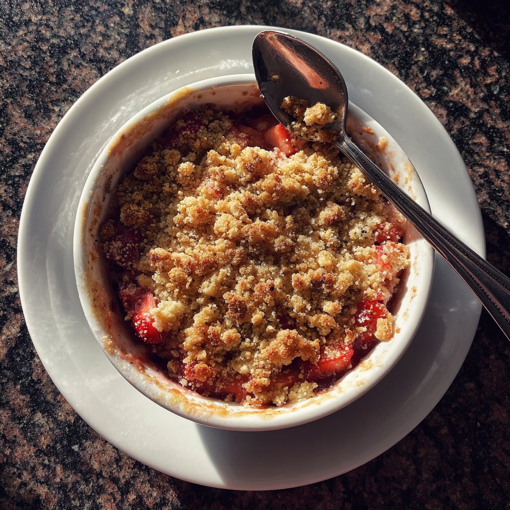 Strawberry-Rhubarb Breakfast Crumble