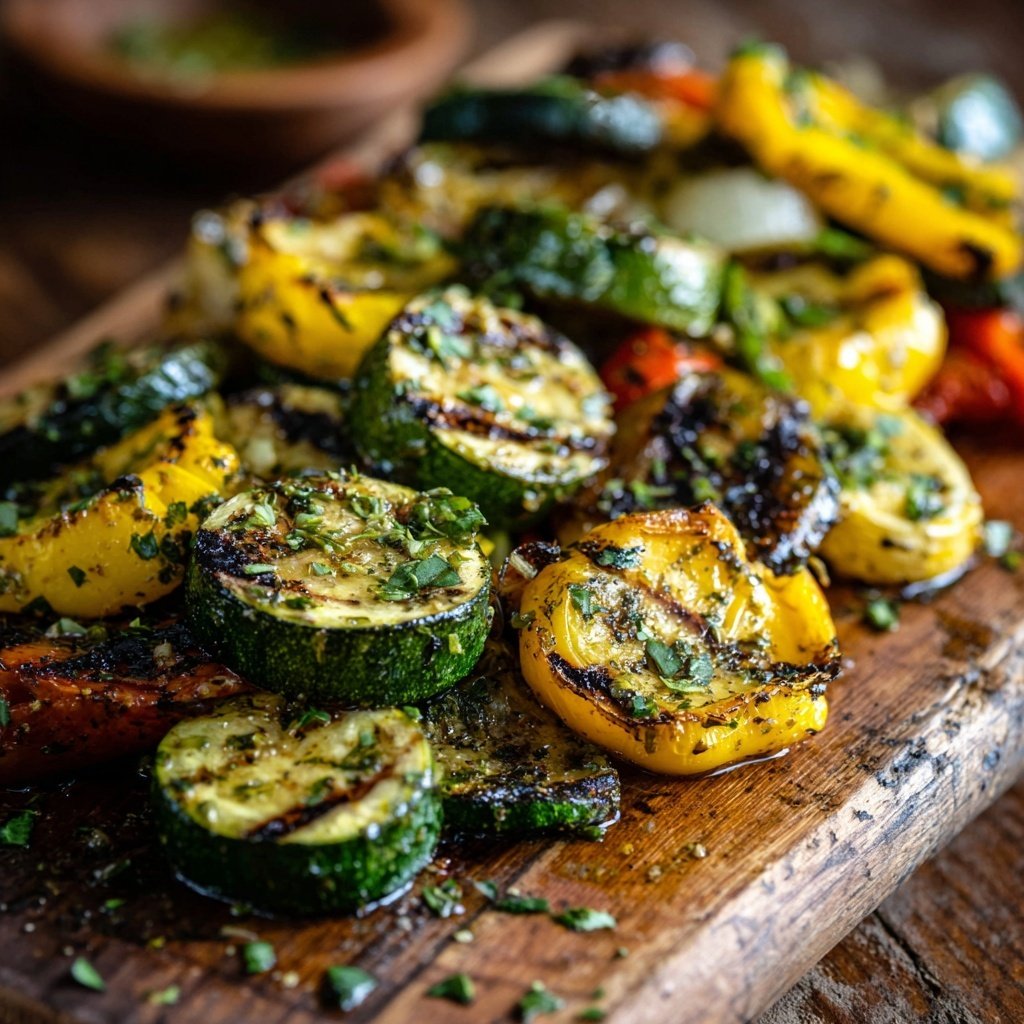 Healthy Lemon Herb Grilled Veggies