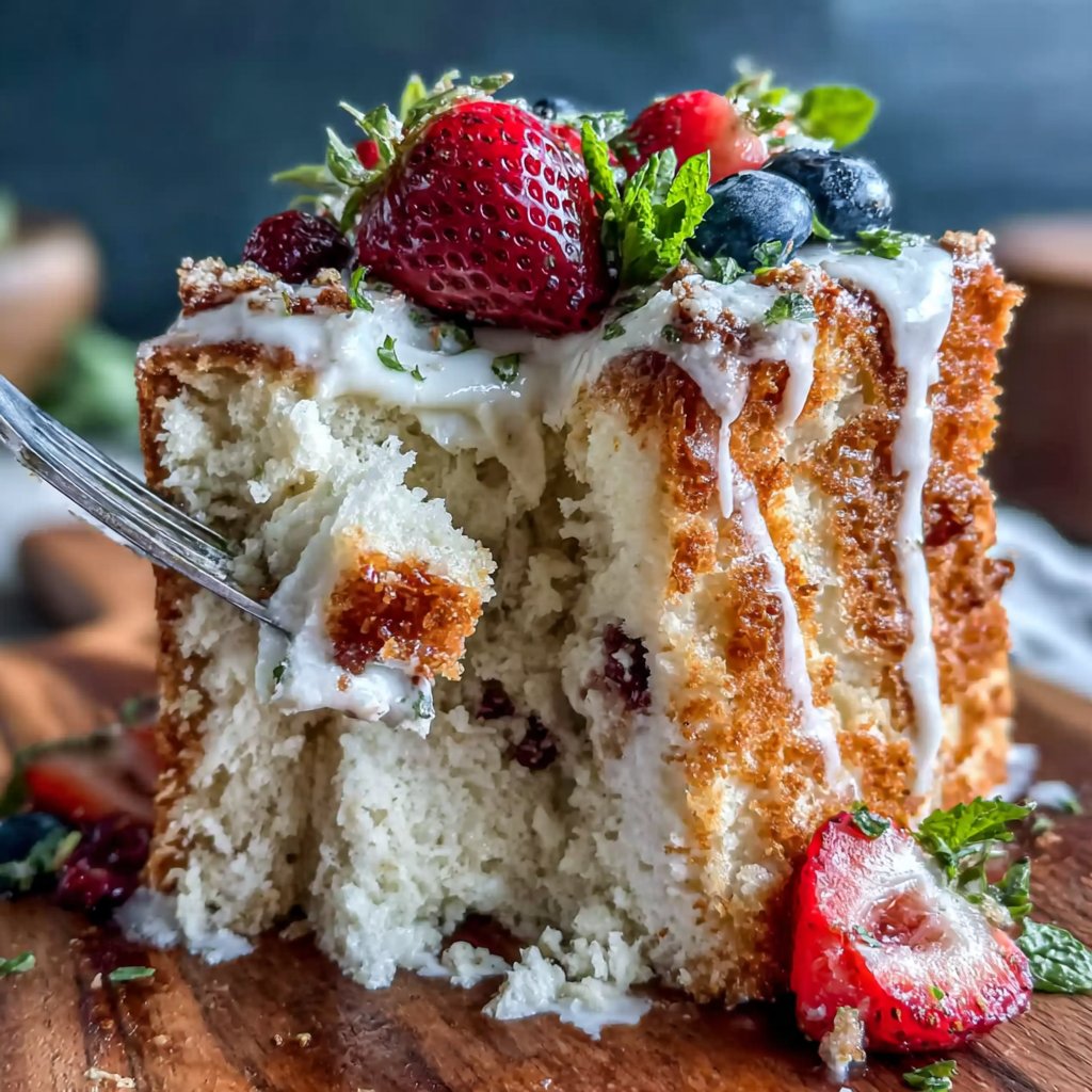 Berry Bliss Angel Food Slice